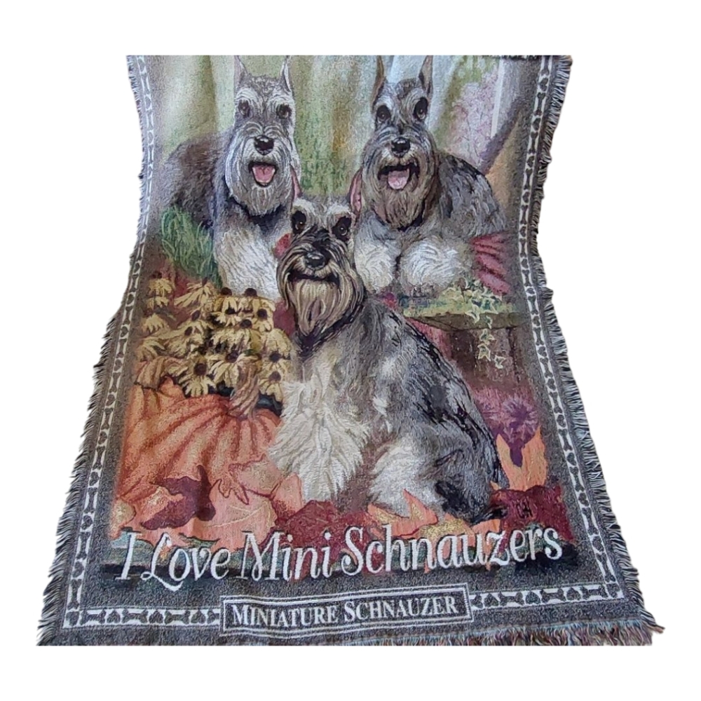 ONE LEFT!Miniature Schnauzer Tapestry Blanket